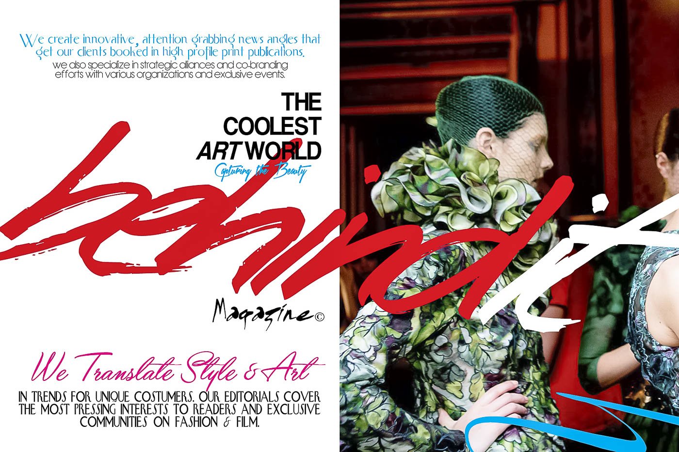 Commercial Editorials Alejandro Di Esko. CEO Publisher. BEHIND IT Magazine. Designers Haute Couture. Spread91 Commercial Editorials